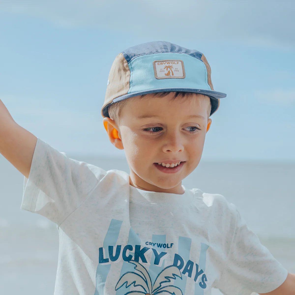 LUCKY CAP Navy Colourblock - Image 4