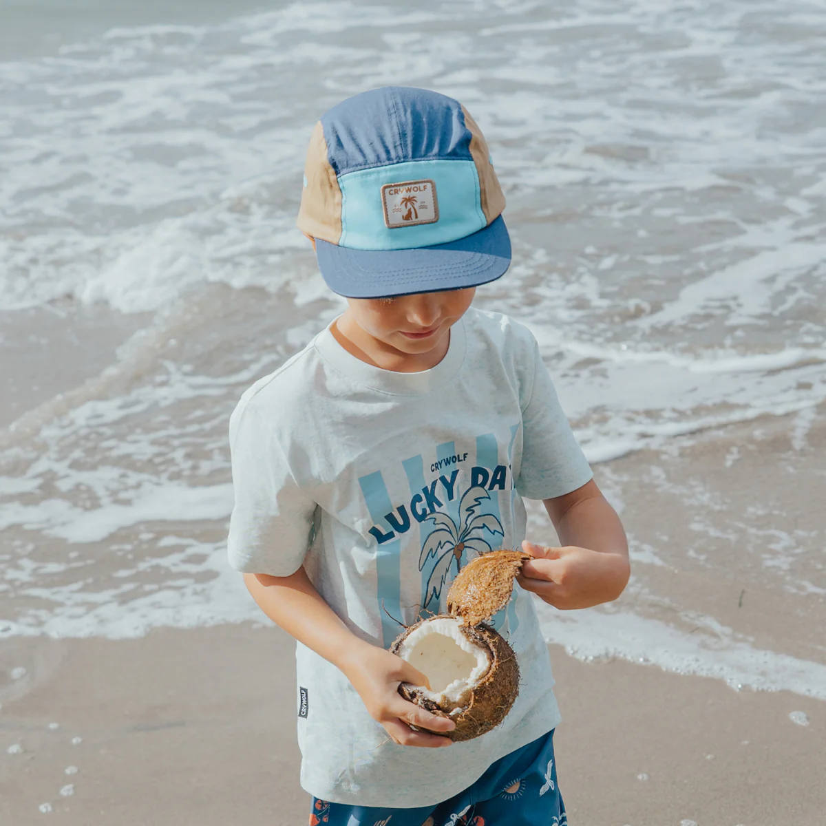 LUCKY CAP Navy Colourblock - Image 5