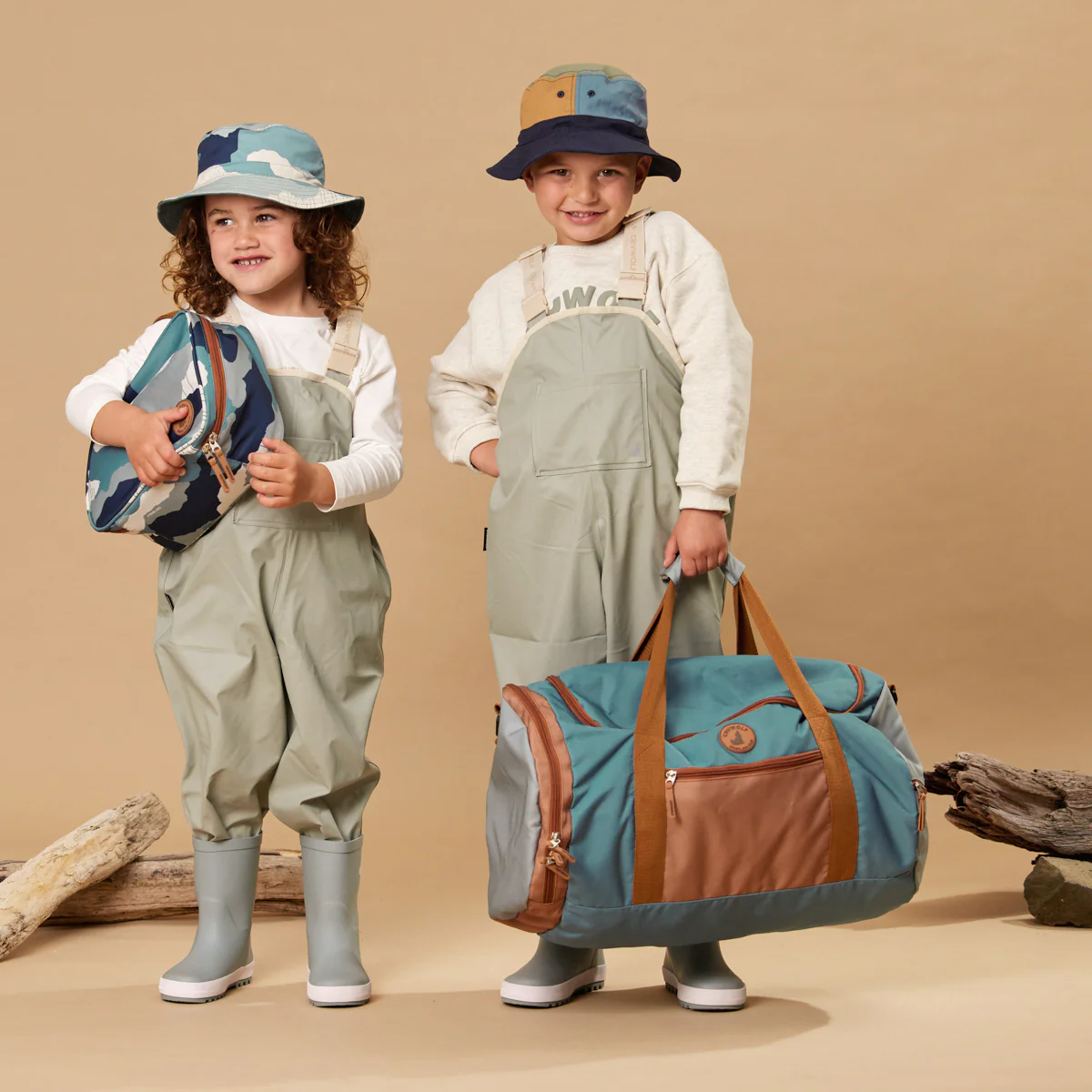 PACKABLE DUFFEL Moss Colourblock - Image 4