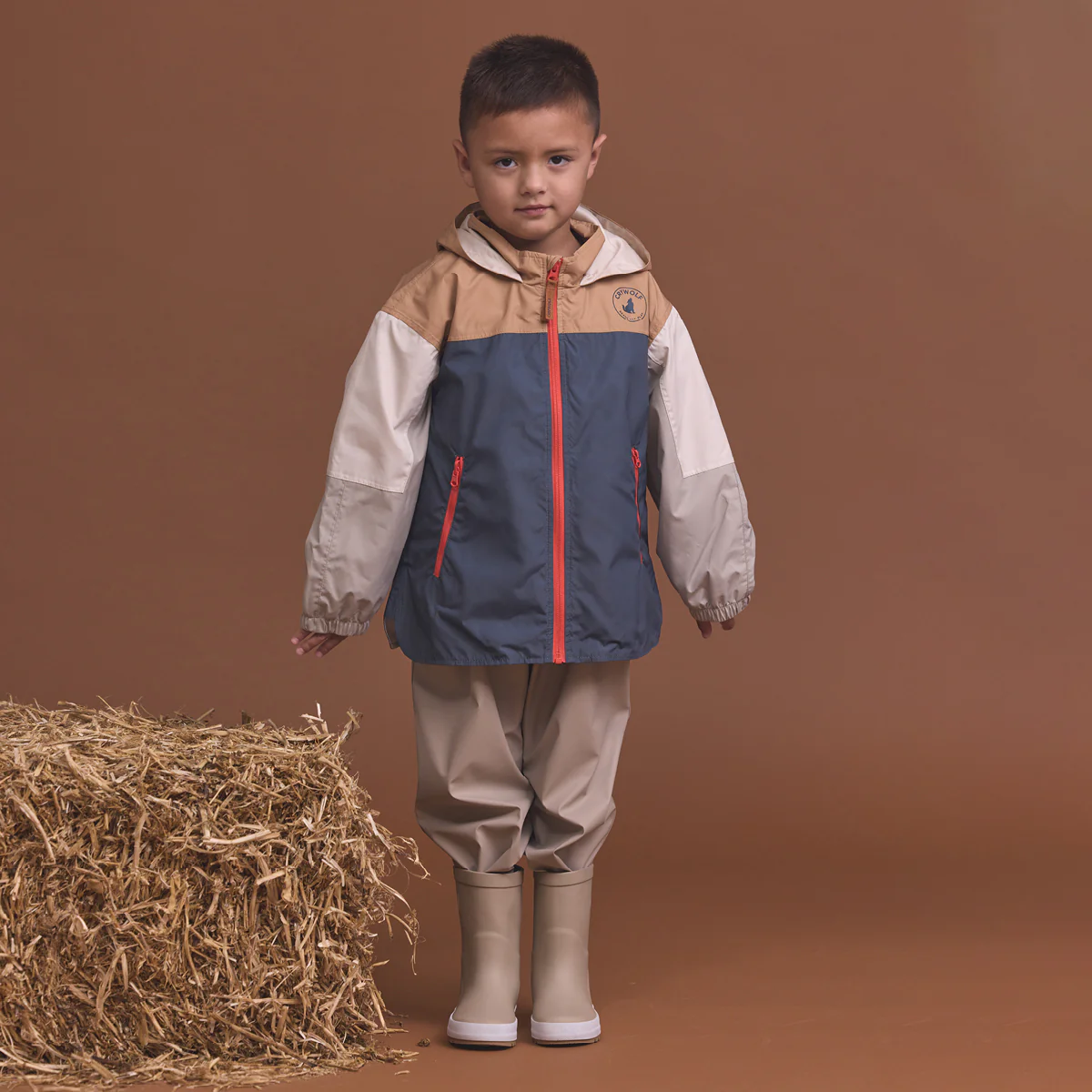 PACKABLE JACKET Ash Colourblock - Image 5