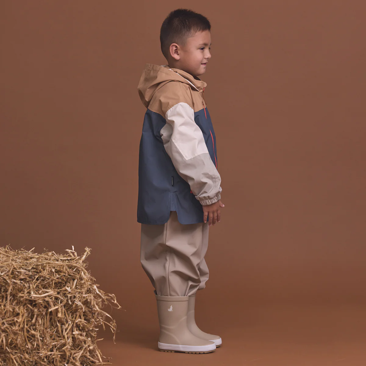 PACKABLE JACKET Ash Colourblock - Image 6