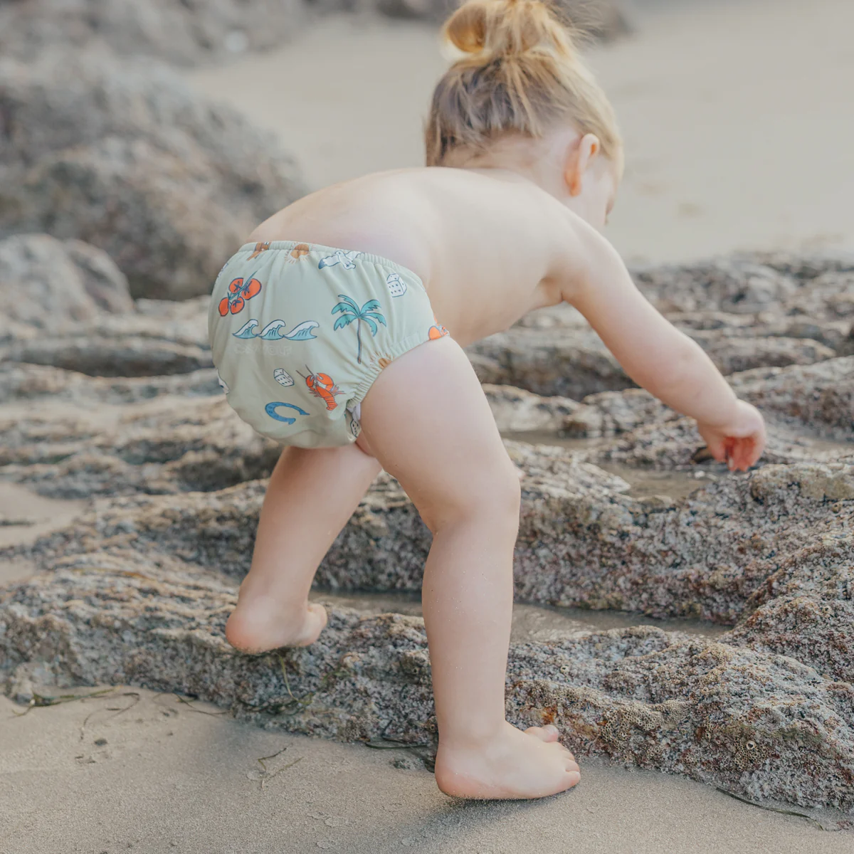 REUSABLE SWIM NAPPY Lucky Days Sage - Image 6