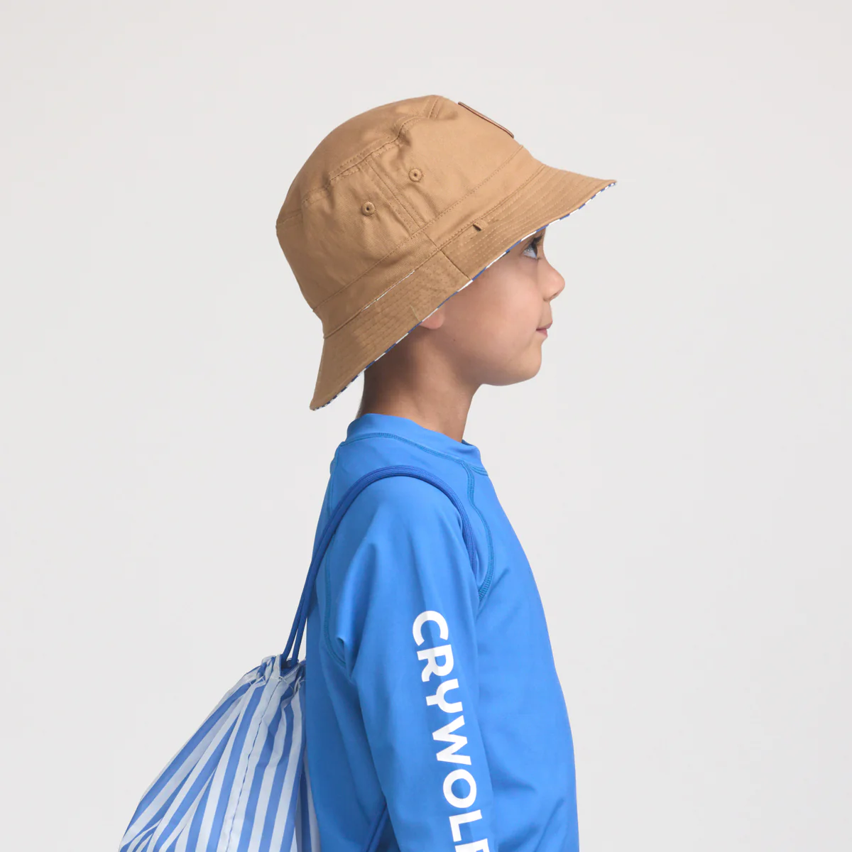 REVERSIBLE BUCKET HAT Deep Sea Stripe - Image 6