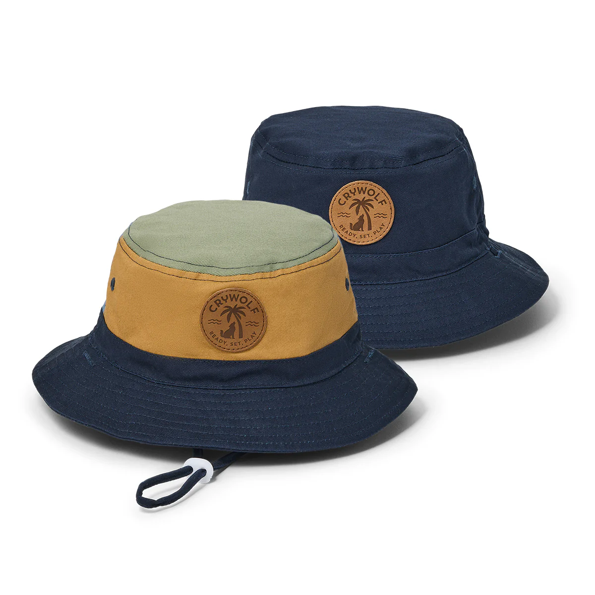 REVERSIBLE BUCKET HAT Indigo Colourblock - Image 3