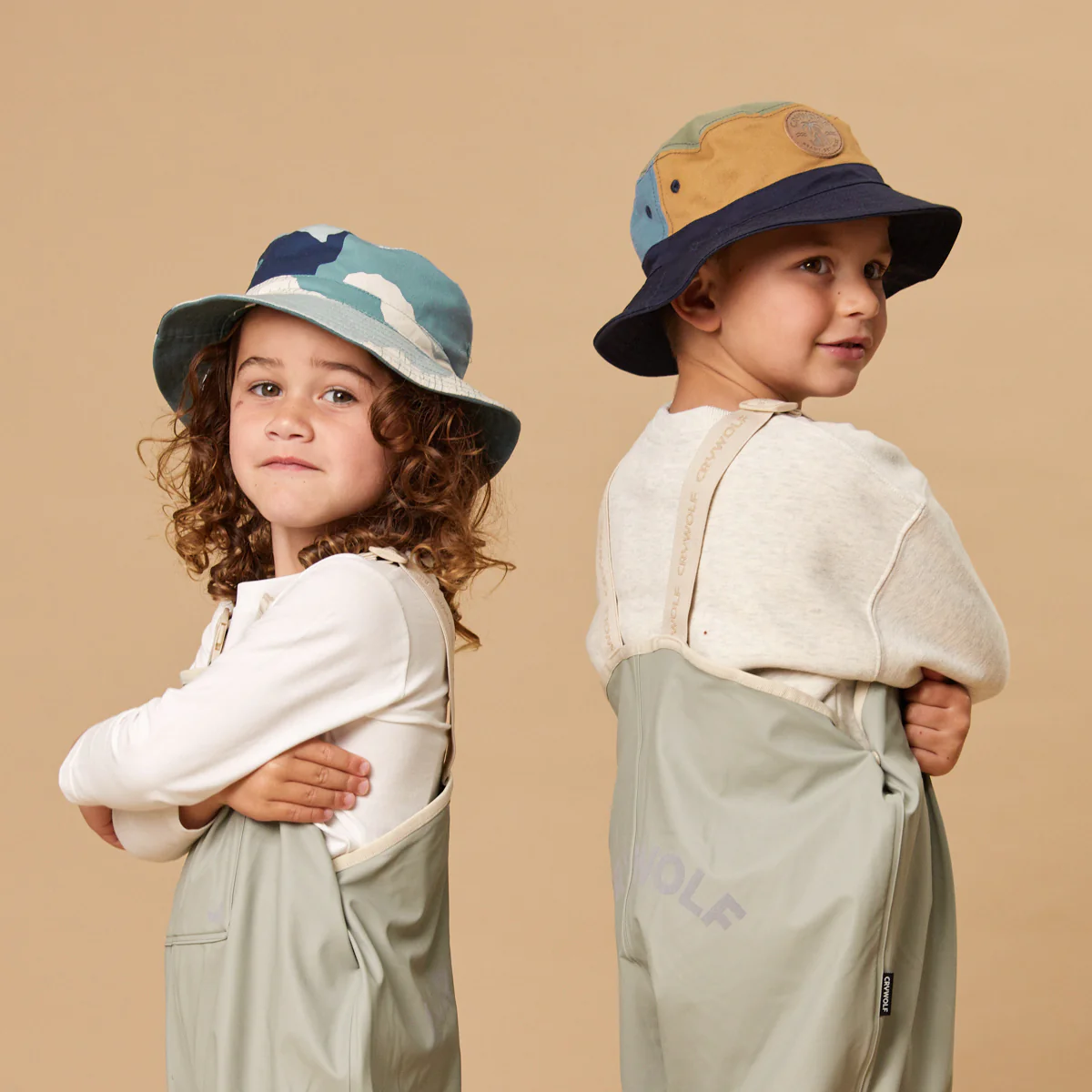 REVERSIBLE BUCKET HAT Indigo Colourblock - Image 5