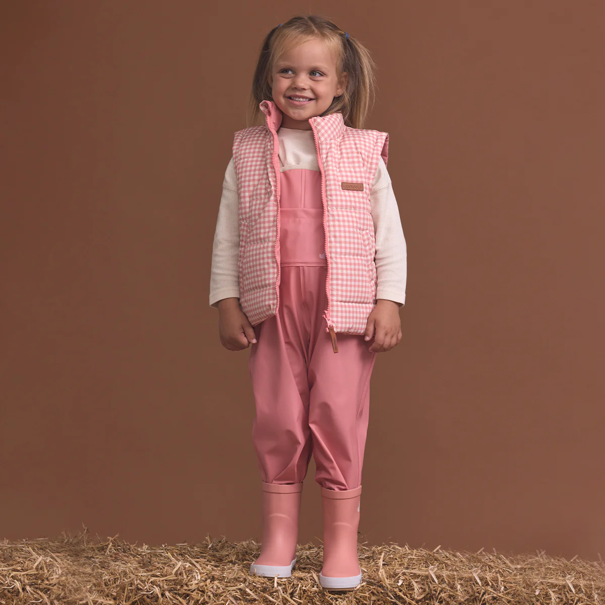 REVERSIBLE ECO-VEST Rose Gingham - Image 6