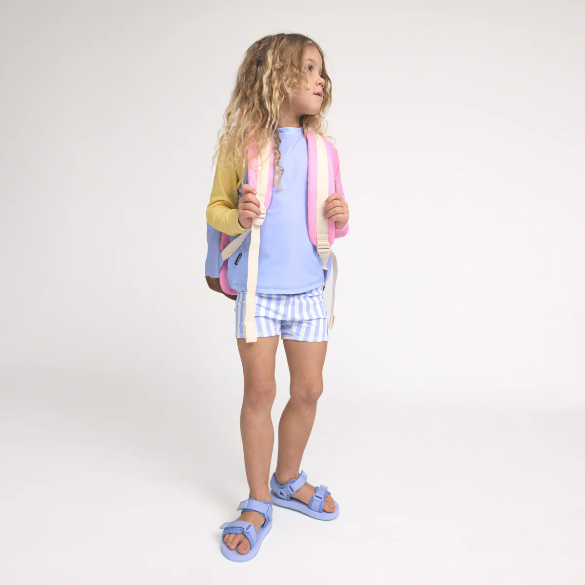SWIM SHORT Sky Blue Stripe - Image 4